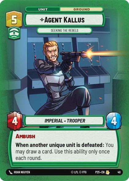 Agent Kallus - Seeking the Rebels, Organized Play Promos 40