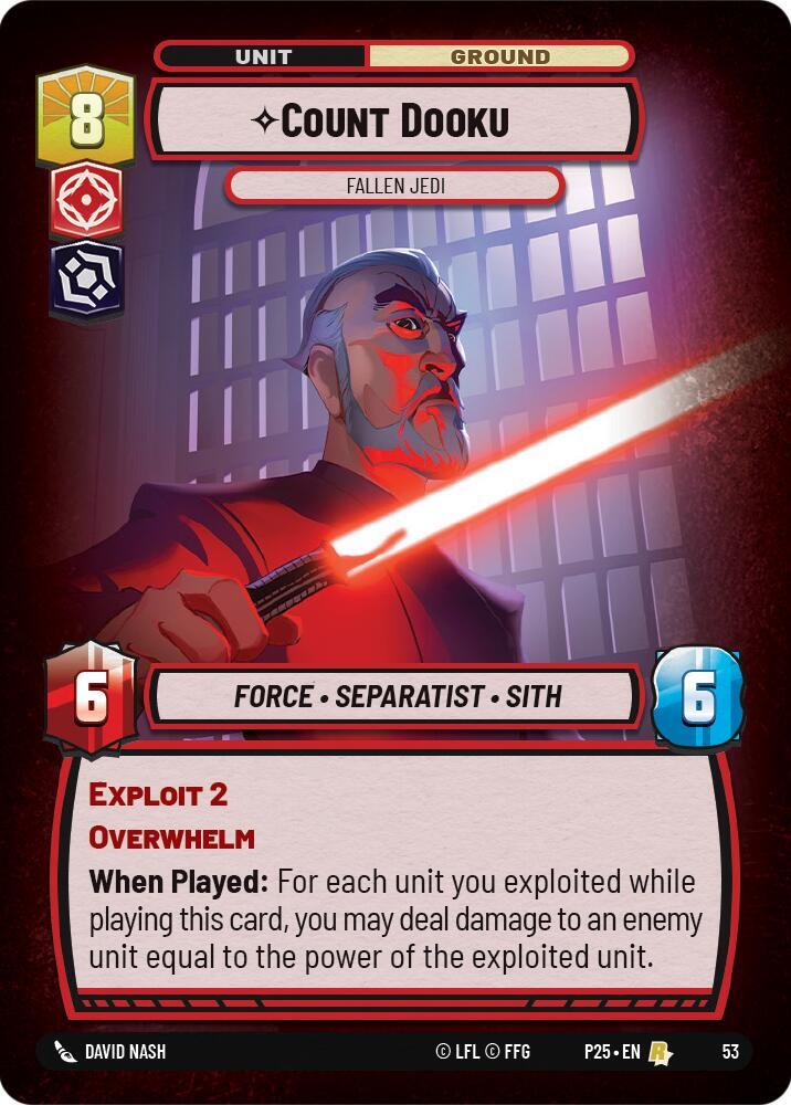 Count Dooku - Fallen Jedi, Organized Play Promos 53