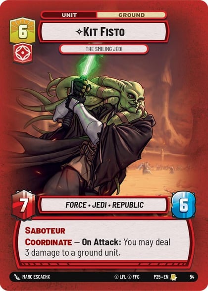 Kit Fisto - The Smiling Jedi, Organized Play Promos 54