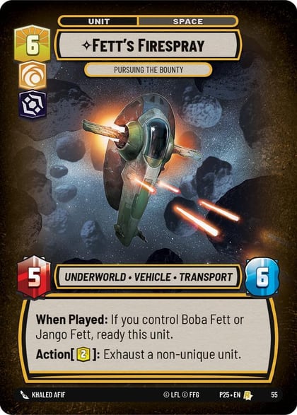 Fett's Firespray - Pursuing the Bounty, Organized Play Promos 55