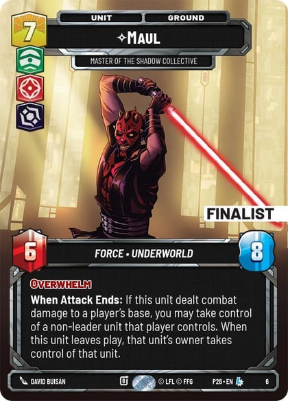 Maul - Master of the Shadow Collective (Finalist), Organized Play Promos 6