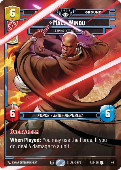 Mace Windu - Leaping into Action (69), Organized Play Promos 69