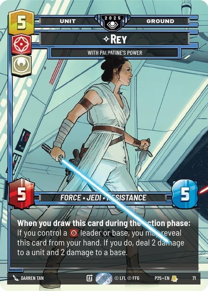 Rey - With Palpatine's Power (71), Organized Play Promos 71