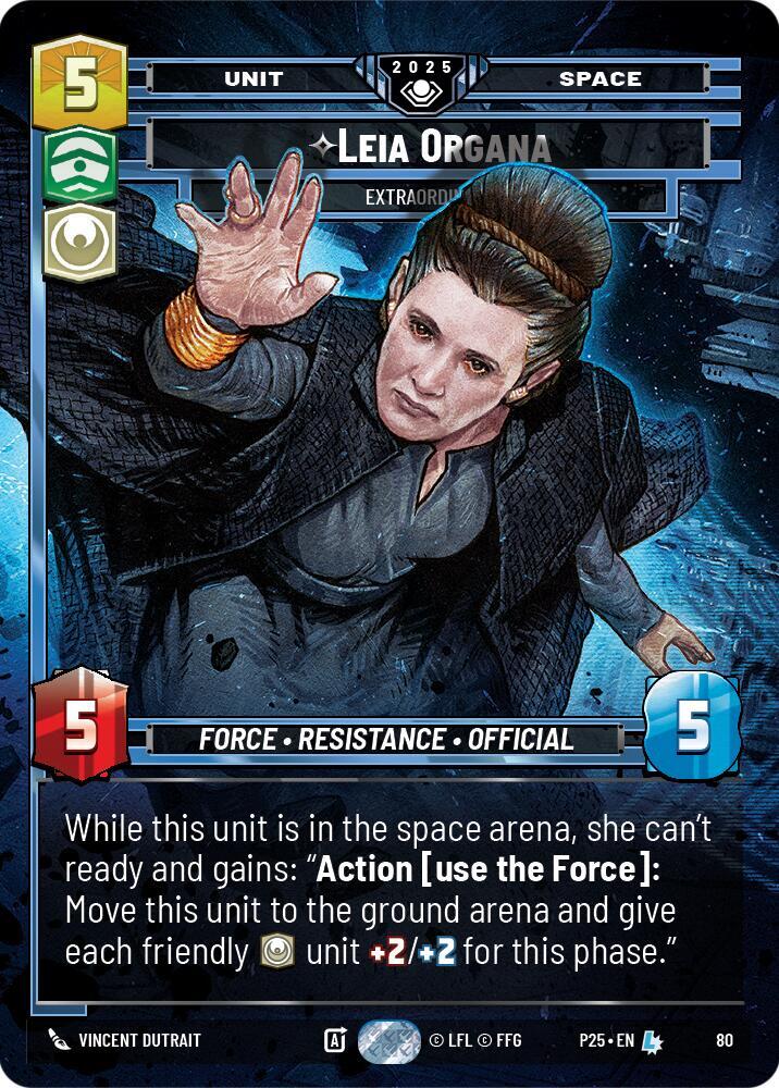 Leia Organa - Extraordinary, Organized Play Promos 80