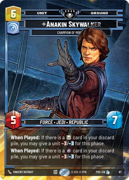 Anakin Skywalker - Champion of Mortis, Organized Play Promos 87