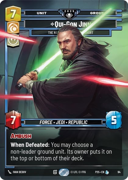 Qui-Gon Jinn - The Negotiations Will Be Short, Organized Play Promos 94