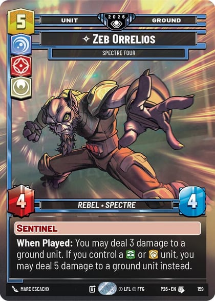Zeb Orellios - Spectre Four (Prize Wall) (Foil), Galactic Championship 2026 159
