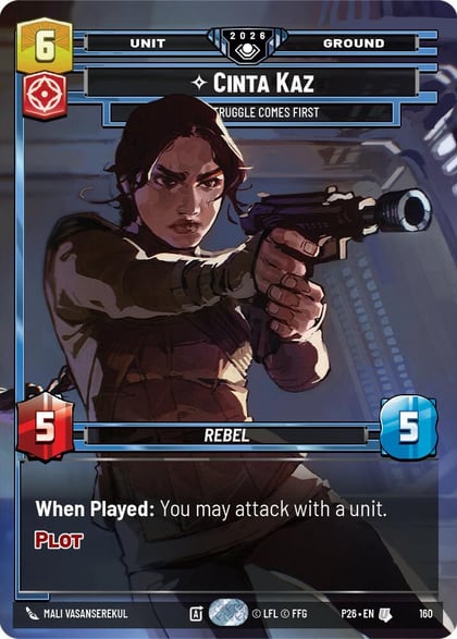 Cinta Kaz - The Struggle Comes First (Prize Wall) (Foil), Galactic Championship 2026 160