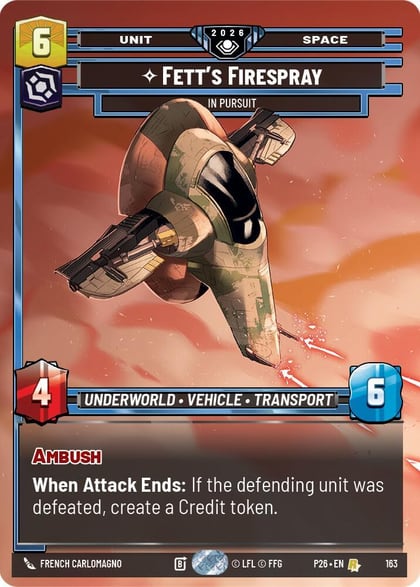 Fett's Firespray - In Pursuit (Prize Wall) (Foil), Galactic Championship 2026 163