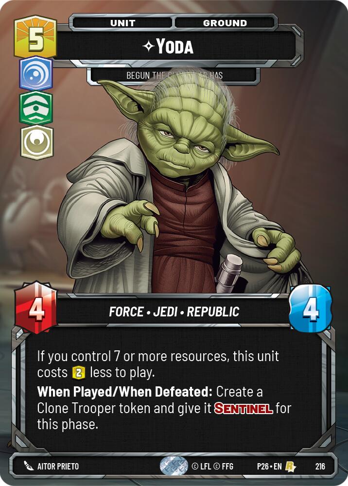 Yoda - Begun, the Clone War Has (Foil), Sector and Regional Promos: Season 2 216
