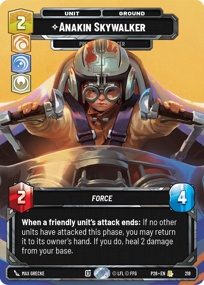 Anakin Skywalker - Prescient Podracer (Foil), Sector and Regional Promos: Season 2 218