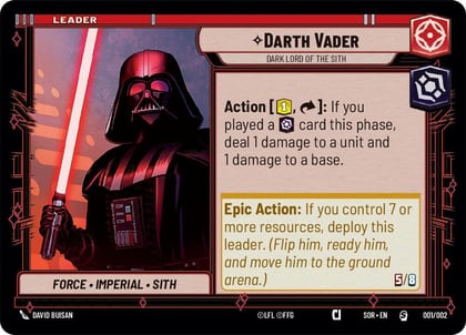 Darth Vader - Dark Lord of the Sith, Prerelease Promos 001/002