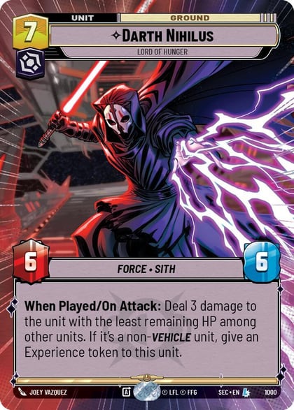 Darth Nihilus - Lord of Hunger (Hyperspace Foil), Secrets of Power 1000