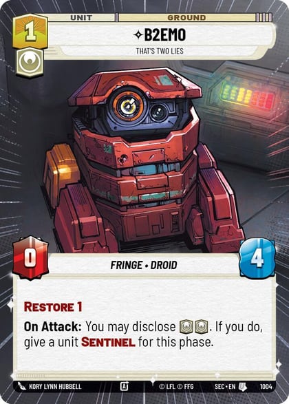 B2EMO - That's Two Lies (Hyperspace Foil), Secrets of Power 1004