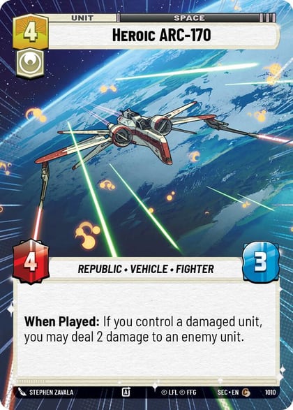 Heroic ARC-170 (Hyperspace Foil), Secrets of Power 1010