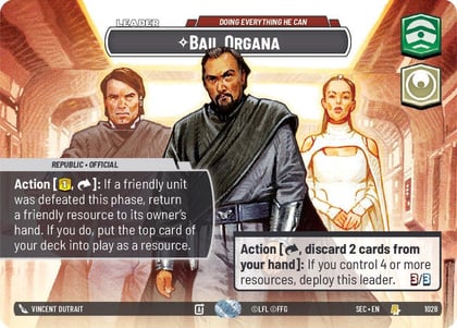 Bail Organa - Doing Everything He Can (Showcase), Secrets of Power 1028