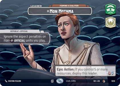 Mon Mothma - Forming a Coalition (Showcase), Secrets of Power 1029