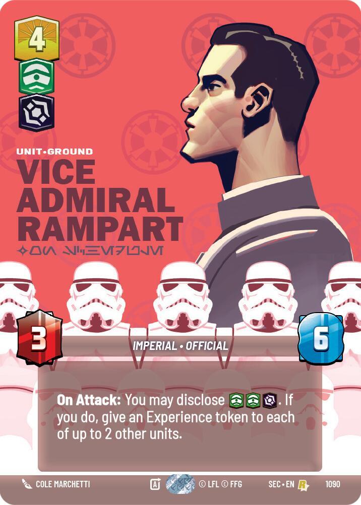 Vice Admiral Rampart - On Schedule (Prestige Foil), Secrets of Power 1090