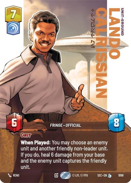 Lando Calrissian - Trust Me (Prestige Foil), Secrets of Power 1098