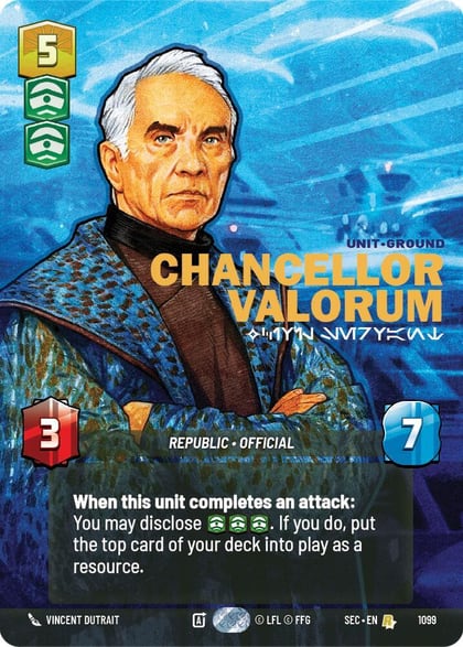 Chancellor Valorum - Civil Servant (Prestige Foil), Secrets of Power 1099