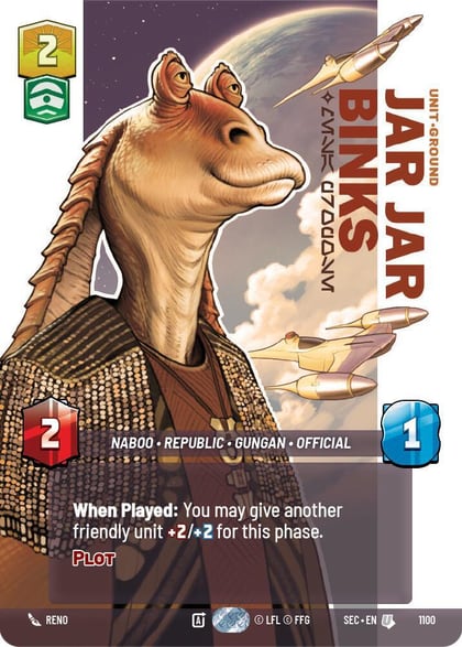 Jar Jar Binks - Mesa Propose (Prestige Foil), Secrets of Power 1100