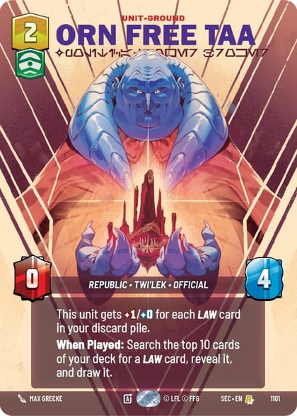 Orn Free Taa - Political Power Broker (Prestige Foil), Secrets of Power 1101