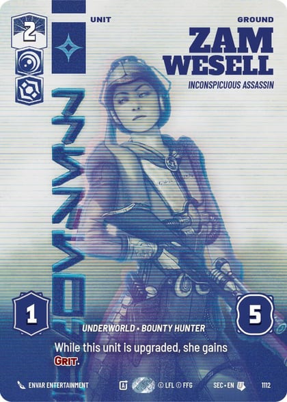 Zam Wesell - Inconspicuous Assassin (Prestige Foil), Secrets of Power 1112