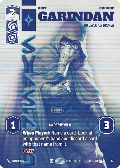 Garindan - Information Broker (Prestige Foil), Secrets of Power 1117