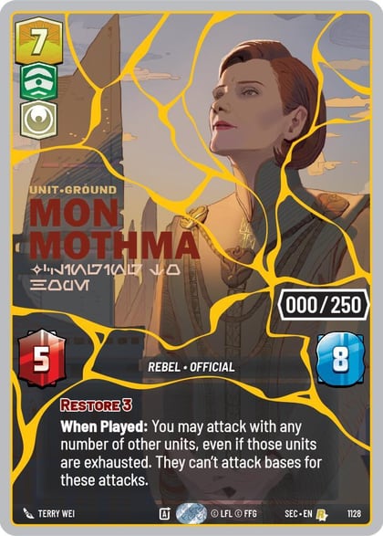 Mon Mothma - Clinging to Hope (Serialized) (Gold), Secrets of Power 1128