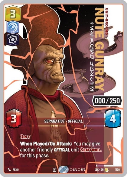 Nute Gunray - Escaping Justice (Serialized) (Rose Gold), Secrets of Power 1130