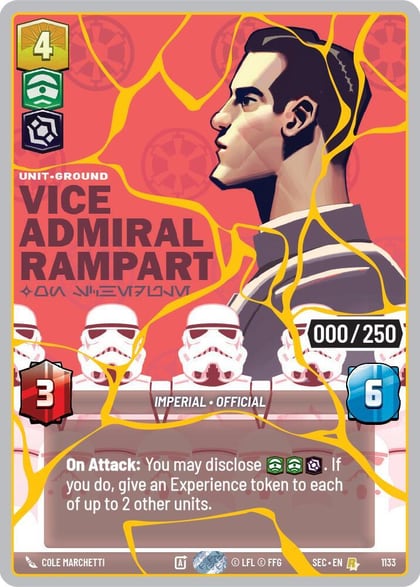 Vice Admiral Rampart - On Schedule (Serialized) (Gold), Secrets of Power 1133