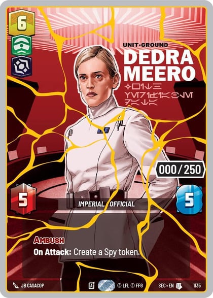 Dedra Meero - With Verifiable Data (Serialized) (Gold), Secrets of Power 1135