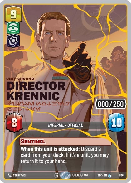 Director Krennic - I Lose Nothing But Time (Serialized) (Gold), Secrets of Power 1136
