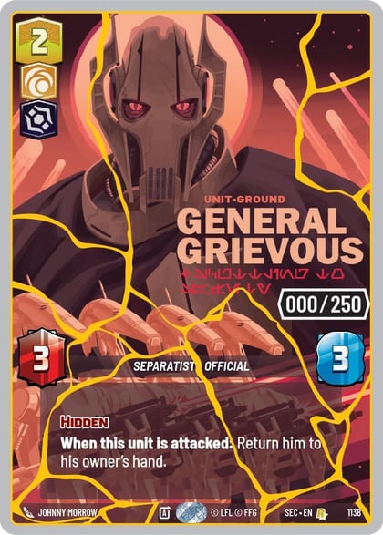 General Grievous - Scuttling to Safety (Serialized) (Gold), Secrets of Power 1138