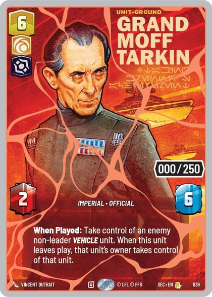 Grand Moff Tarkin - Taking Krennic's Achievement (Serialized) (Rose Gold), Secrets of Power 1139
