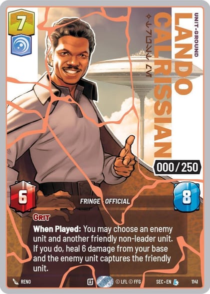 Lando Calrissian - Trust Me (Serialized) (Rose Gold), Secrets of Power 1141