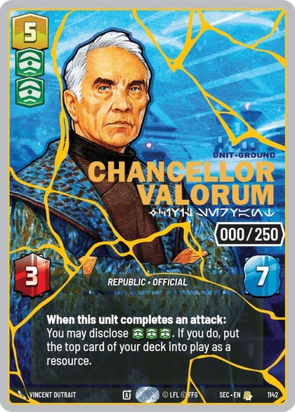 Chancellor Valorum - Civil Servant (Serialized) (Gold), Secrets of Power 1142
