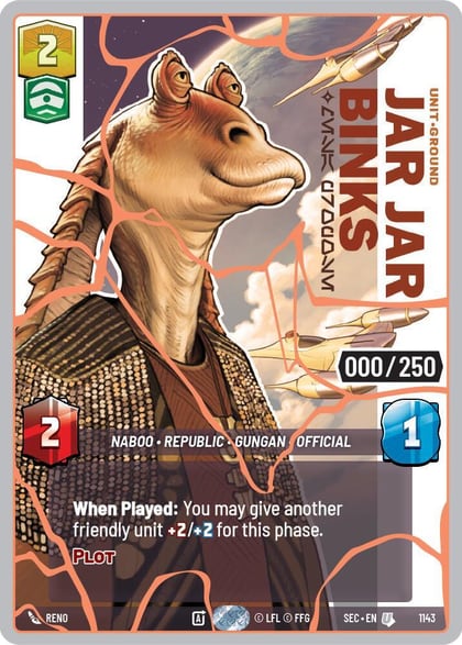 Jar Jar Binks - Mesa Propose (Serialized) (Rose Gold), Secrets of Power 1143