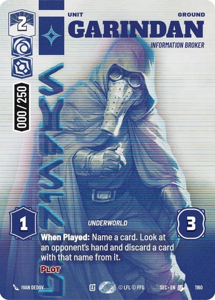 Garindan - Information Broker (Serialized), Secrets of Power 1160