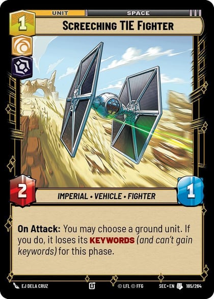 Screeching TIE Fighter, Secrets of Power 185/264