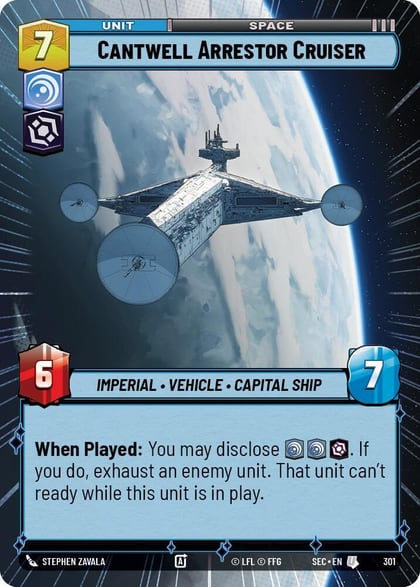 Cantwell Arrestor Cruiser (Hyperspace), Secrets of Power 301