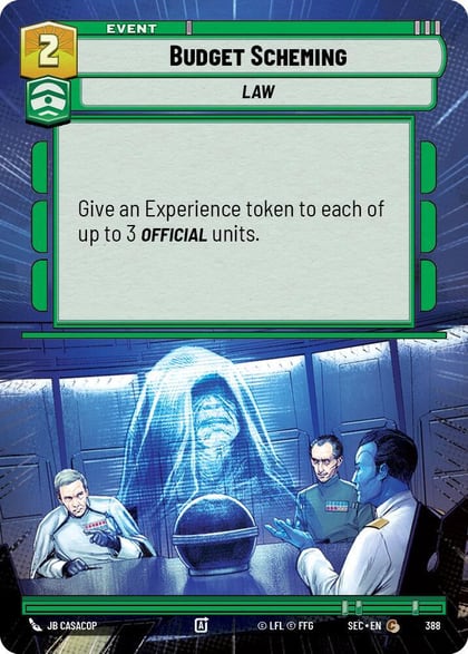 Budget Scheming (Hyperspace), Secrets of Power 388