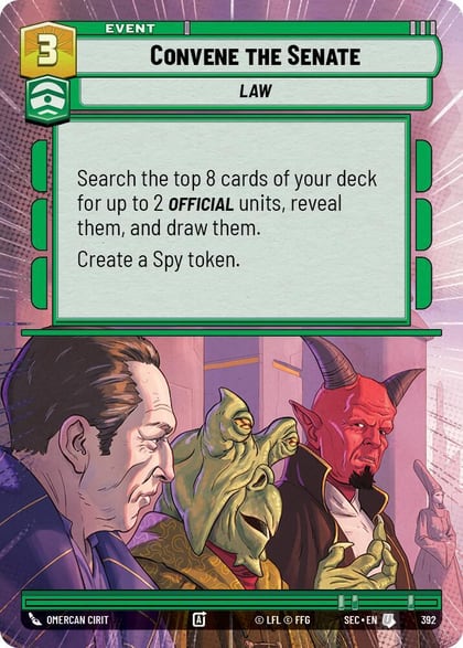 Convene the Senate (Hyperspace), Secrets of Power 392