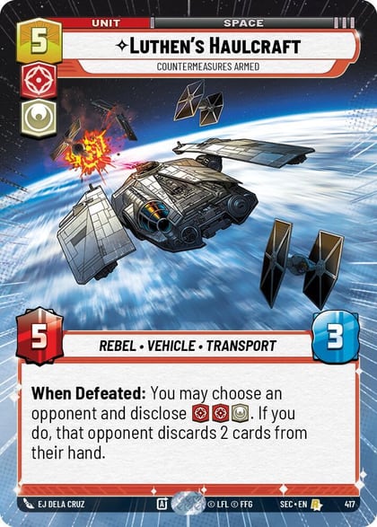 Luthen's Haulcraft - Countermeasures Armed (Hyperspace), Secrets of Power 417
