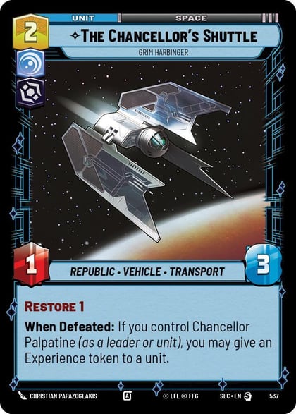 The Chancellor's Shuttle - Grim Harbinger (Foil), Secrets of Power 537