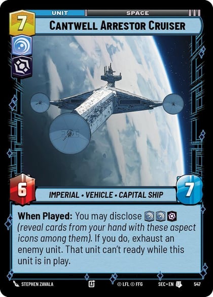 Cantwell Arrestor Cruiser (Foil), Secrets of Power 547