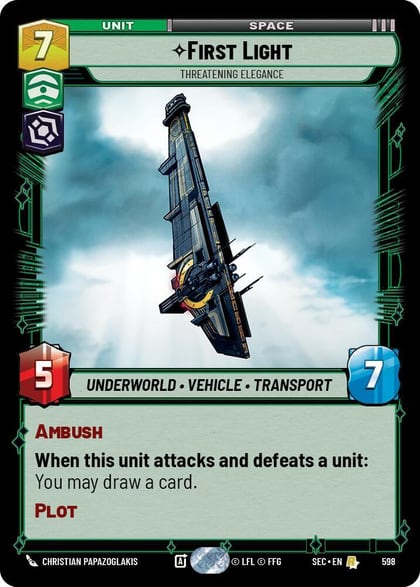 First Light - Threatening Elegance (Foil), Secrets of Power 598
