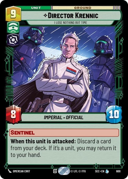 Director Krennic - I Lose Nothing But Time (Foil), Secrets of Power 600