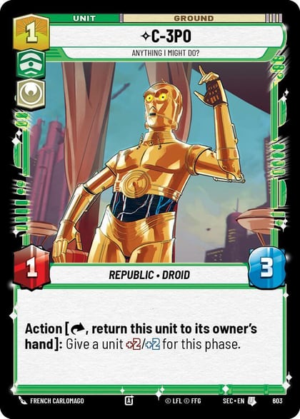 C-3PO - Anything I Might Do? (Foil), Secrets of Power 603