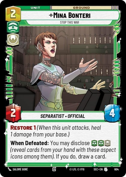 Mina Bonteri - Stop This War (Foil), Secrets of Power 604